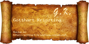 Gotthart Krisztina névjegykártya