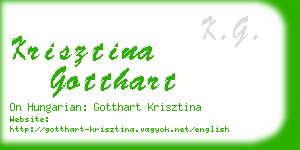 krisztina gotthart business card